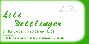 lili weltlinger business card